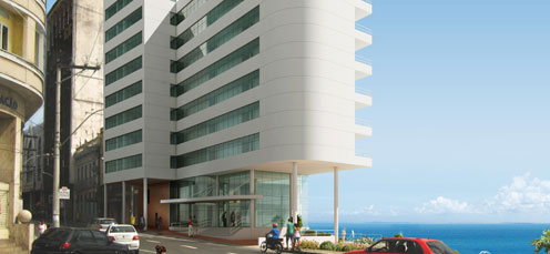 Vista do fundo do Hotel
