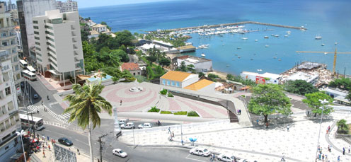 Vista do estacionamento ao lado do Hotel